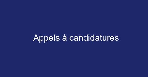 Appels à candidatures Appels à candidatures